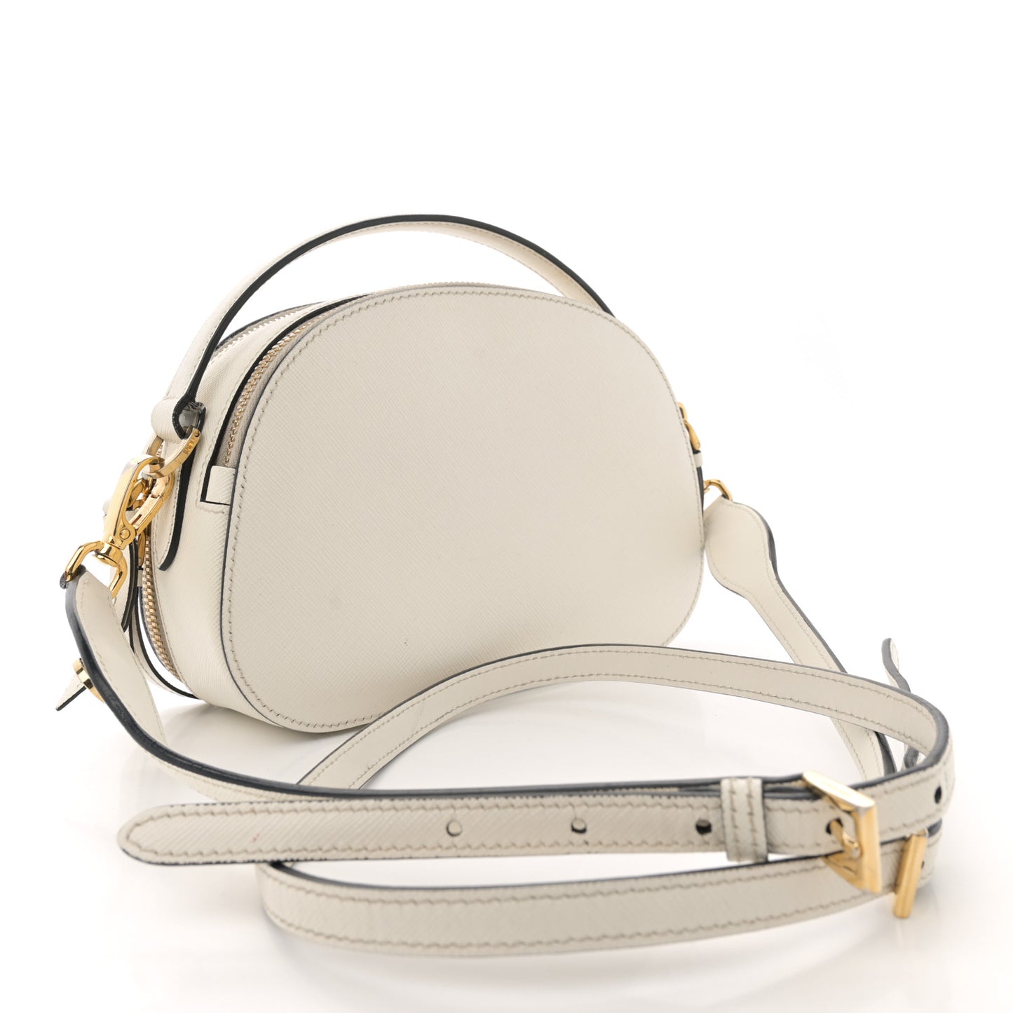 Saffiano Lux Odette Crossbody White