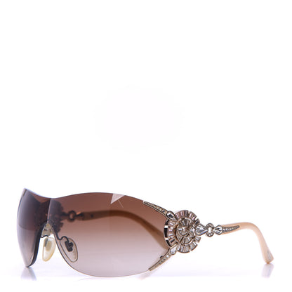 Bulgari Crystal Sunglasses 6039-B Beige 1 of 8