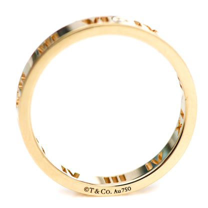 Tiffany 18K Yellow Gold Diamond Atlas Pierced Ring 55 7.25 4 of 5