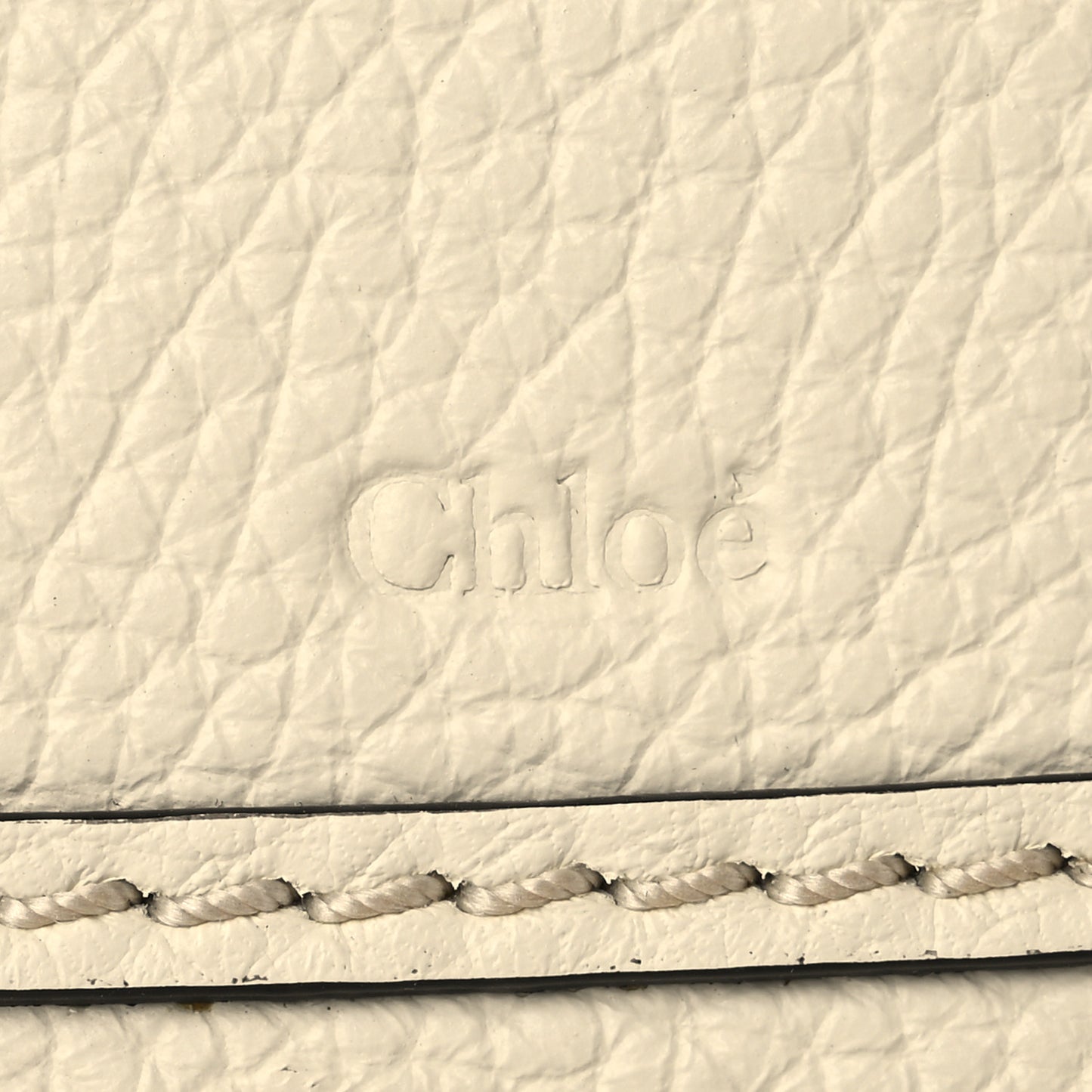Raffia Small Grain Calfskin Mini Marcie Basket White