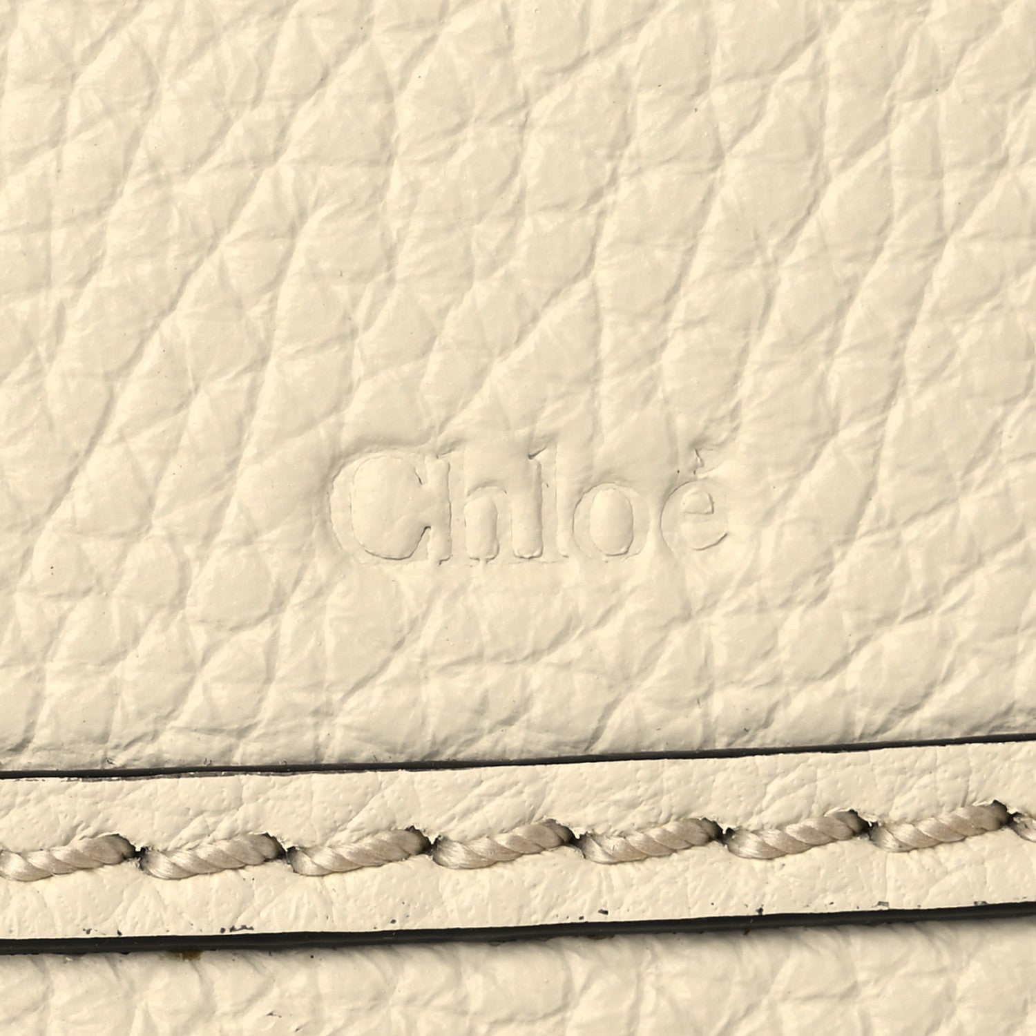 Chloe Raffia Small Grain Calfskin Mini Marcie Basket White 5 of 6