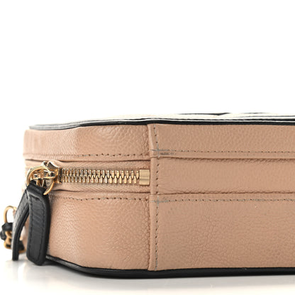 Chanel Caviar Quilted Small CC Filigree Vanity Case Beige Black 8 of 10