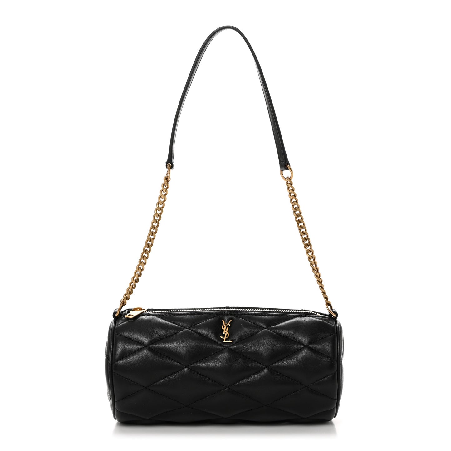 Lambskin Monogram Mini Sade Tube Bag Black