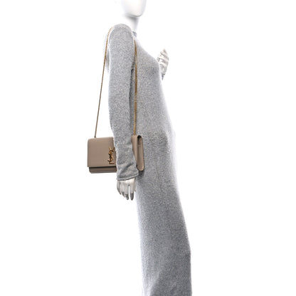 Saint Laurent Grain De Poudre Medium Monogram Kate Satchel Nude Powder 2 of 11