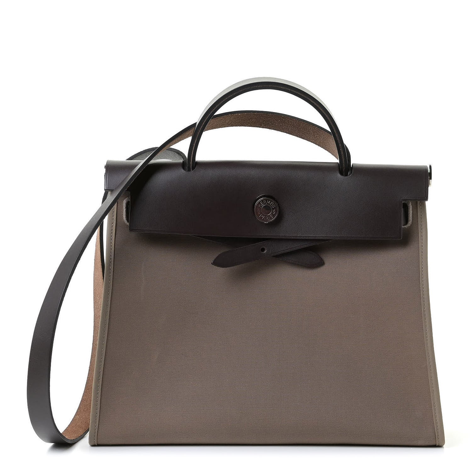Hermes Vache Hunter Toile Herbag Zip 31 PM Etoupe Ebene 1 of 10