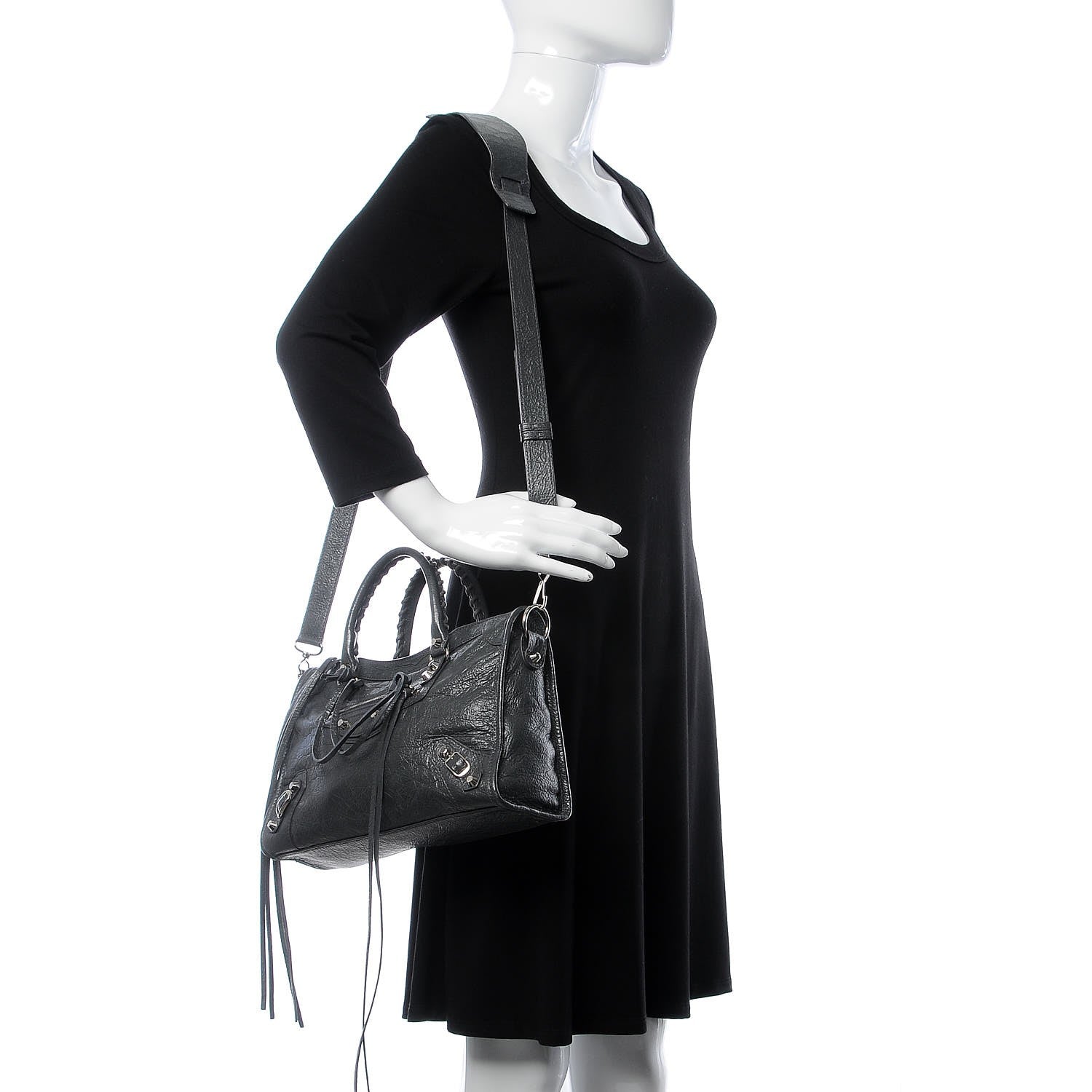 Balenciaga Agneau Classic Silver Hardware S City Gris Fossile 2 of 7
