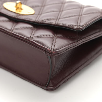 Mulberry Smooth Calfskin Quilted Small Darley Shoulder Bag Burgundy 13 of 14