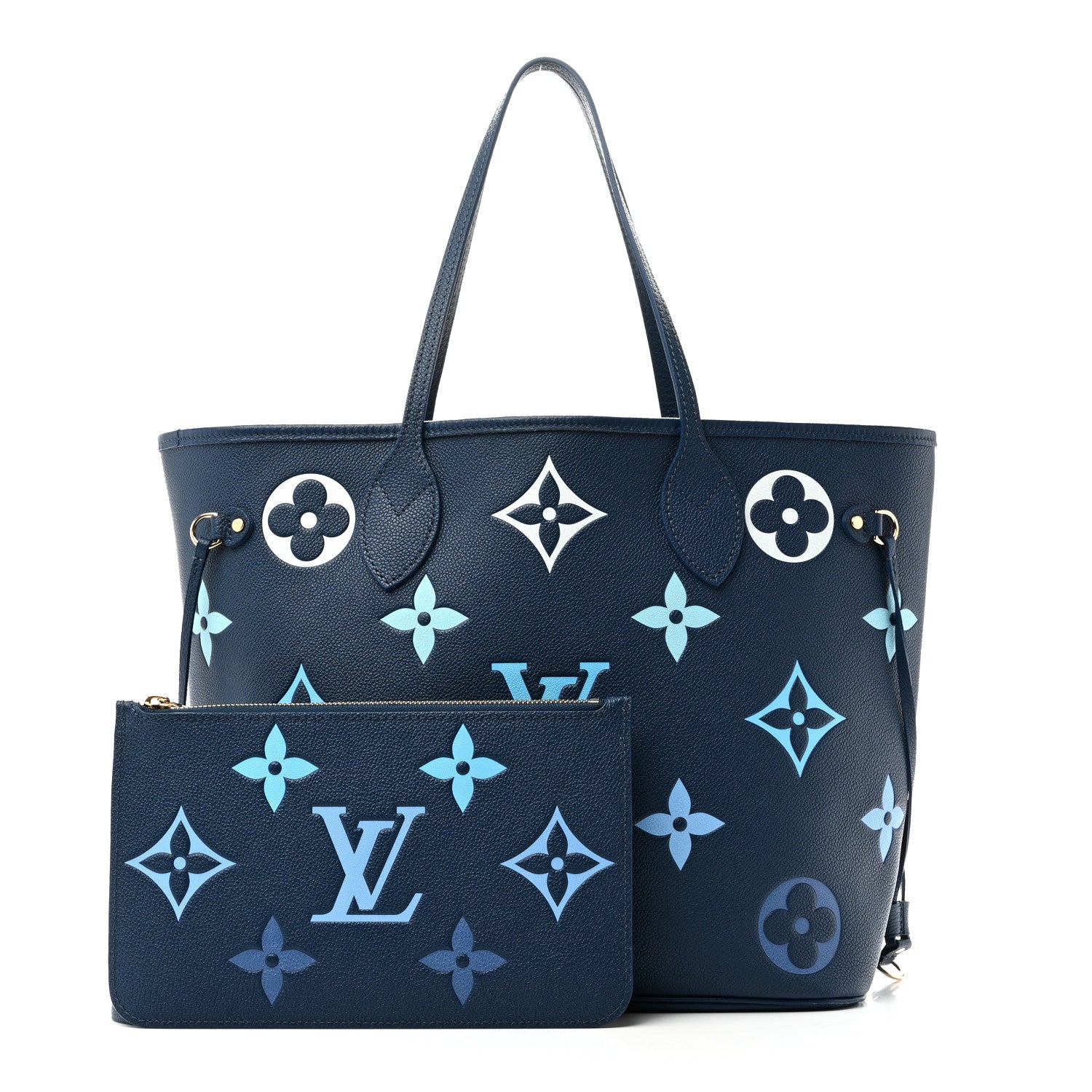 Louis Vuitton Empreinte Monogram Giant Neverfull MM Degrade Bleu 3 of 10