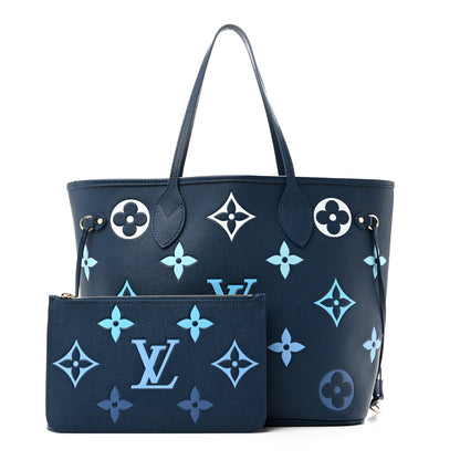 Louis Vuitton Empreinte Monogram Giant Neverfull MM Degrade Bleu 3 of 10