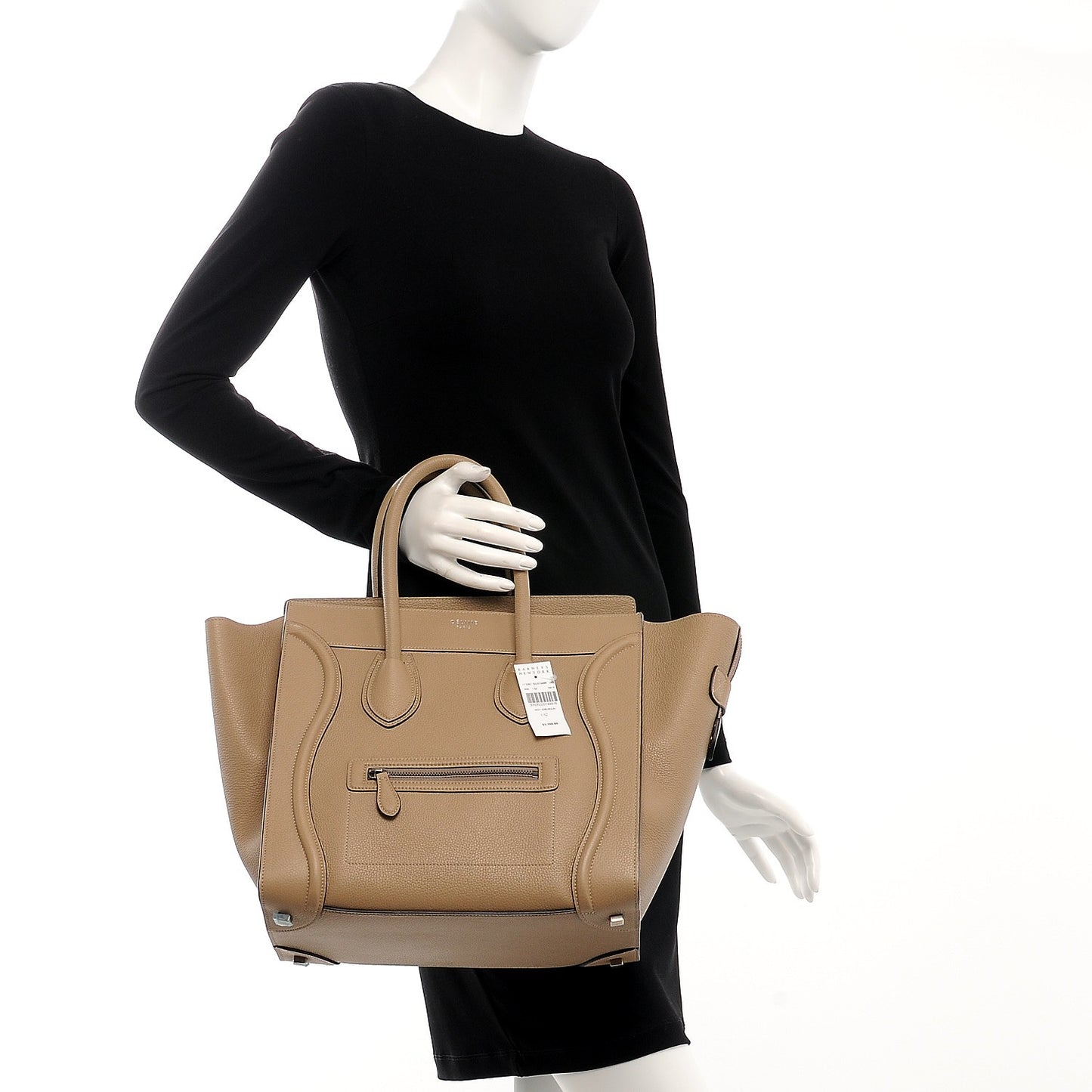 Drummed Calfskin Mini Luggage Dune