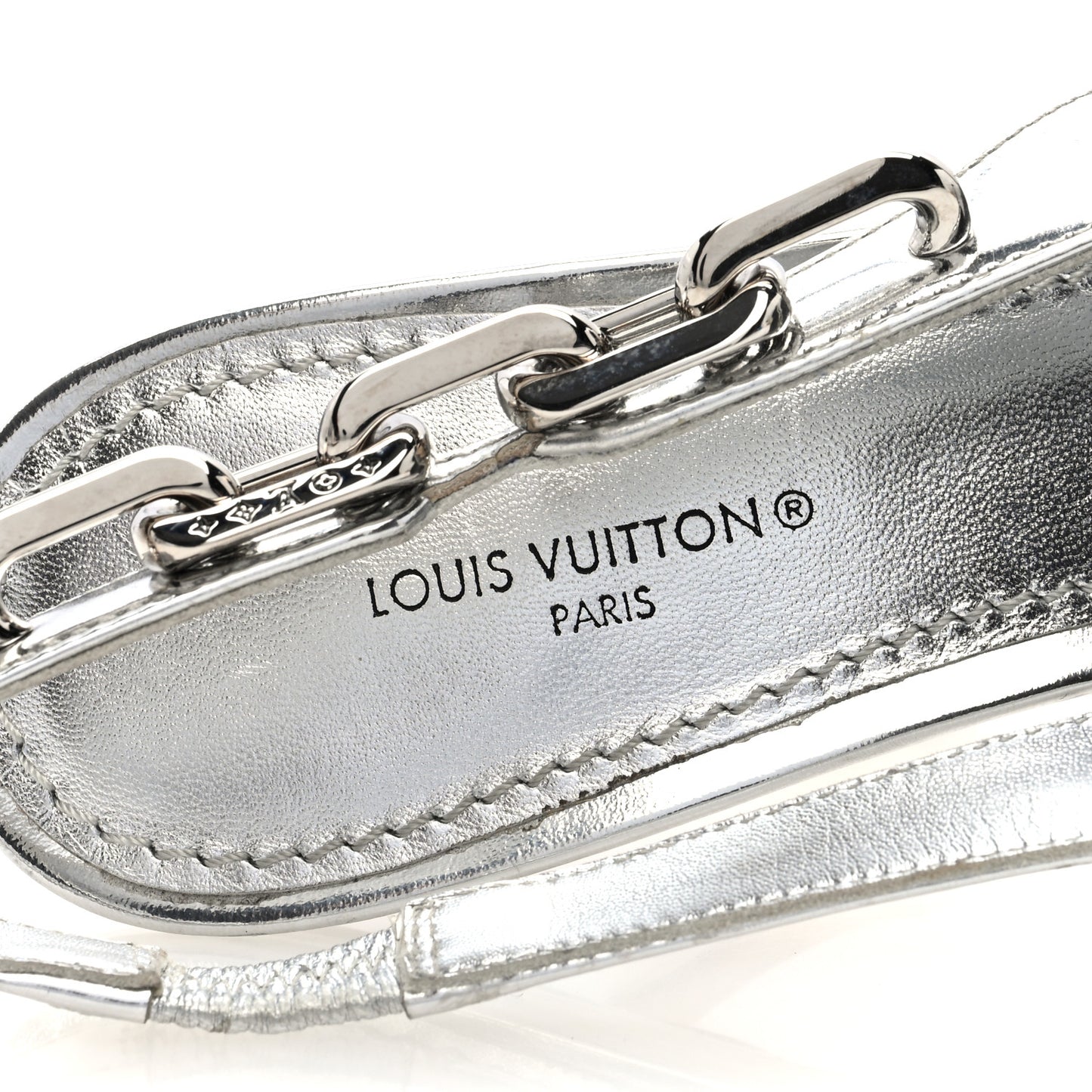 Metallic Calfskin Sparkle Slingback Pumps 37.5 Silver