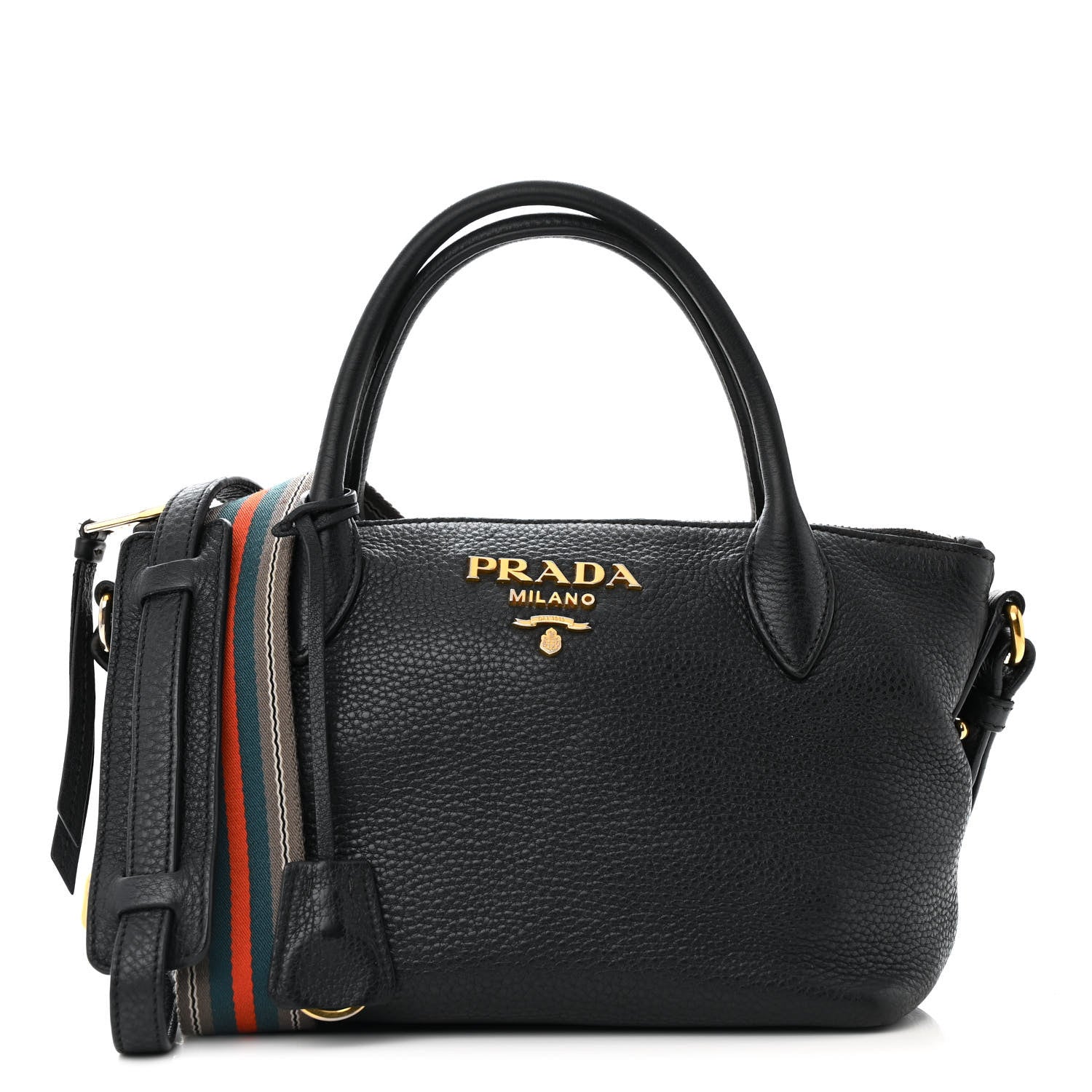 Prada Vitello Daino Small Tote Black 1 of 20