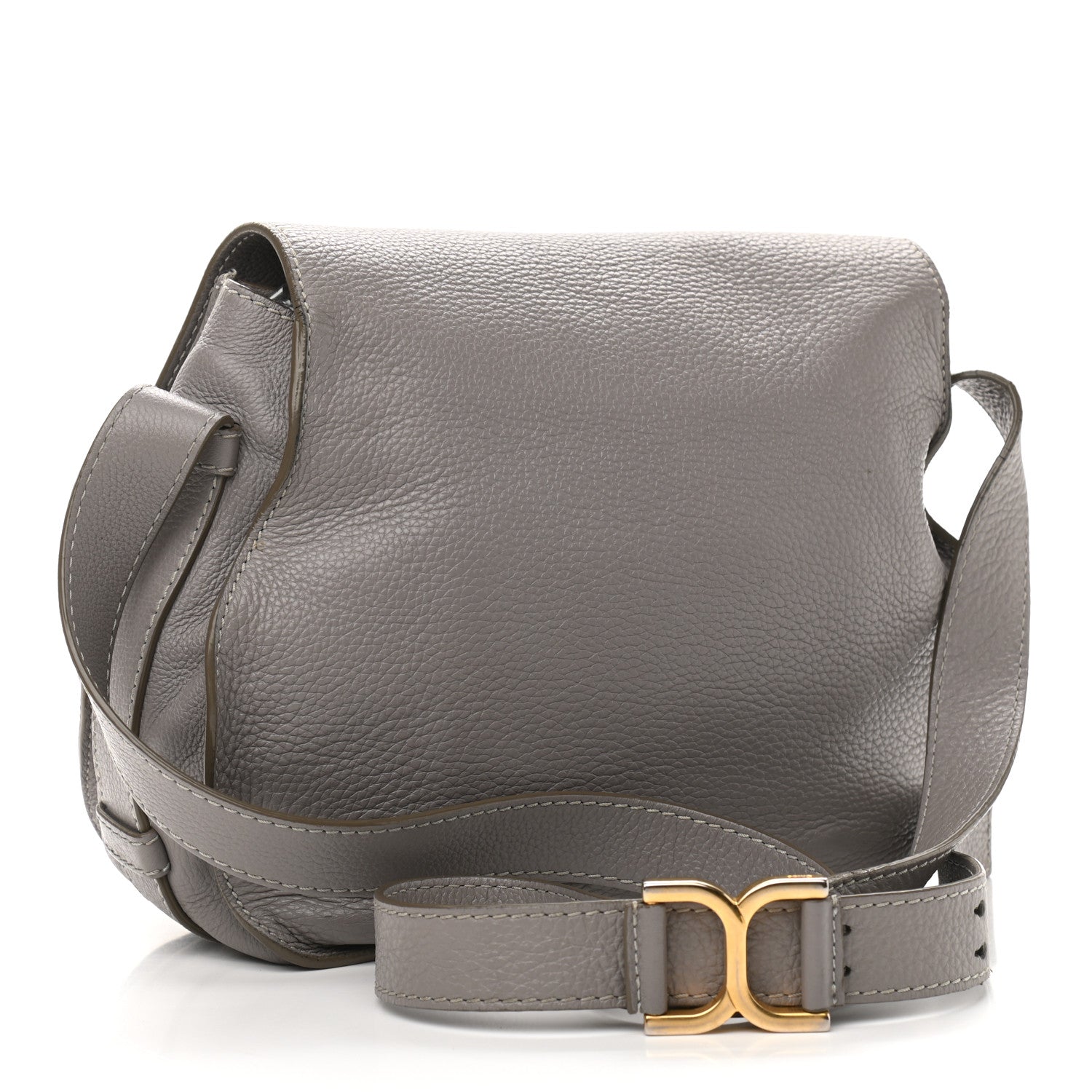 Chloe Calfskin Medium Marcie Round Crossbody Bag Cashmere Grey 3 of 17