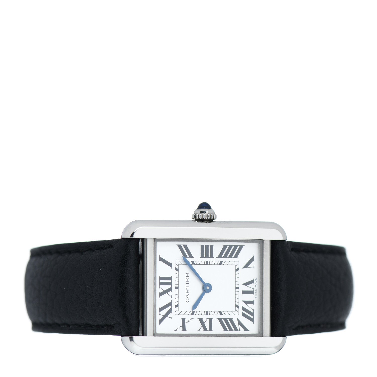 Cartier Stainless Steel Calfskin 24mm Tank Solo Quartz Watch 2 of 4
