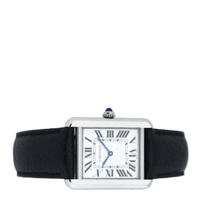 Cartier Stainless Steel Calfskin 24mm Tank Solo Quartz Watch 2 of 4