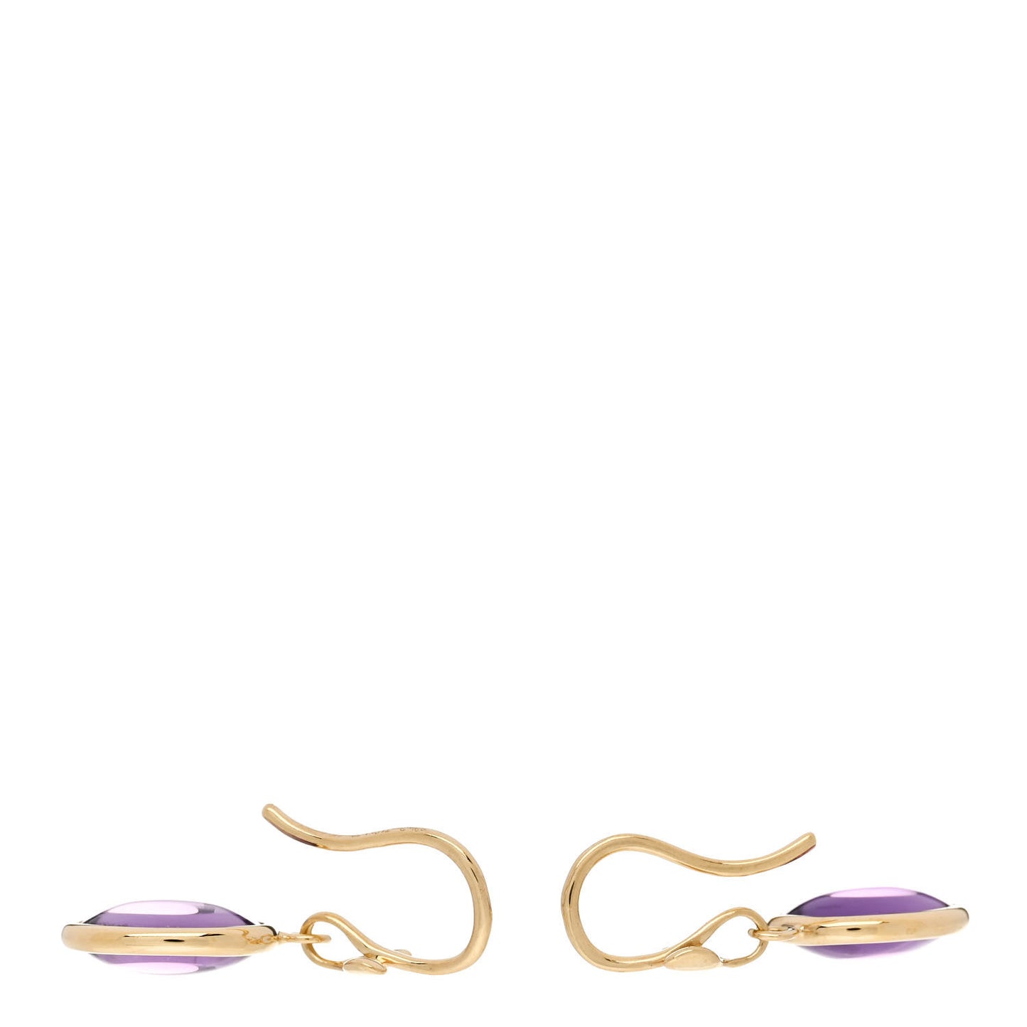18K Yellow Gold Amethyst Paloma Picasso Olive Leaf Drop Earrings