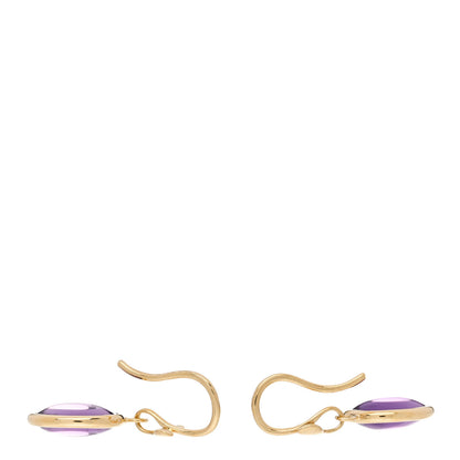 Tiffany 18K Yellow Gold Amethyst Paloma Picasso Olive Leaf Drop Earrings 3 of 5