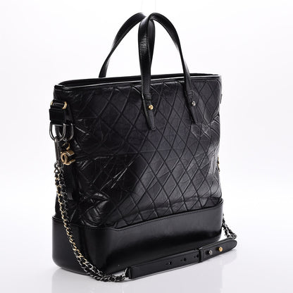 Chanel Calfskin Quilted Large Gabrielle Shopping Tote Black 4 of 8