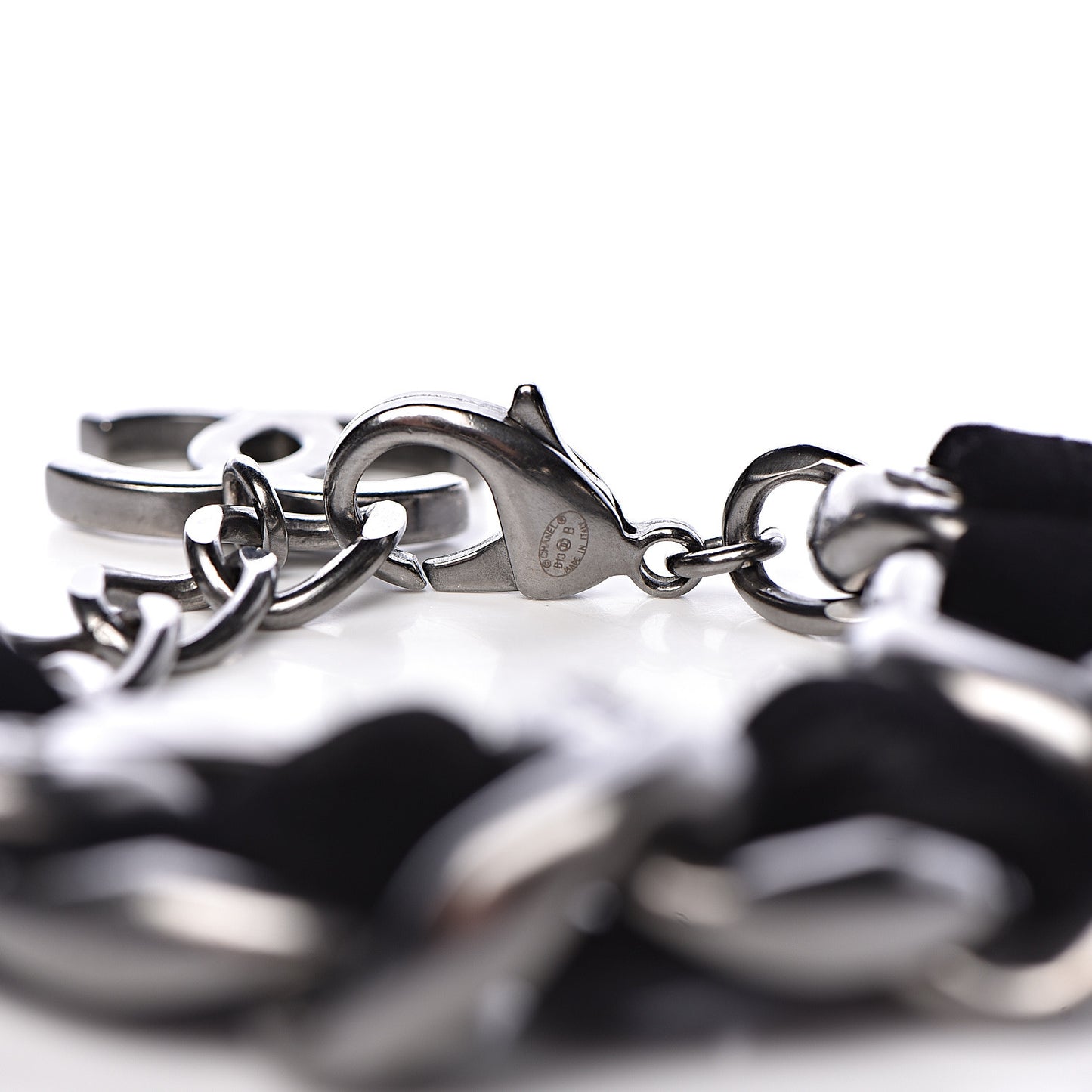 Velvet CC Chain Bracelet Black Ruthenium