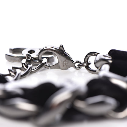 Chanel Velvet CC Chain Bracelet Black Ruthenium 4 of 5