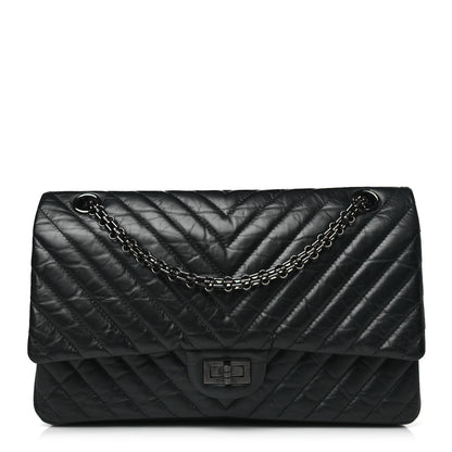 Chanel Aged Calfskin Chevron Quilted 2.55 Reissue 226 So Black 1 of 9