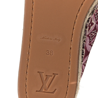 Louis Vuitton Jacquard Since 1854 Starboard Espadrille Flats 38 Bordeaux 8 of 10