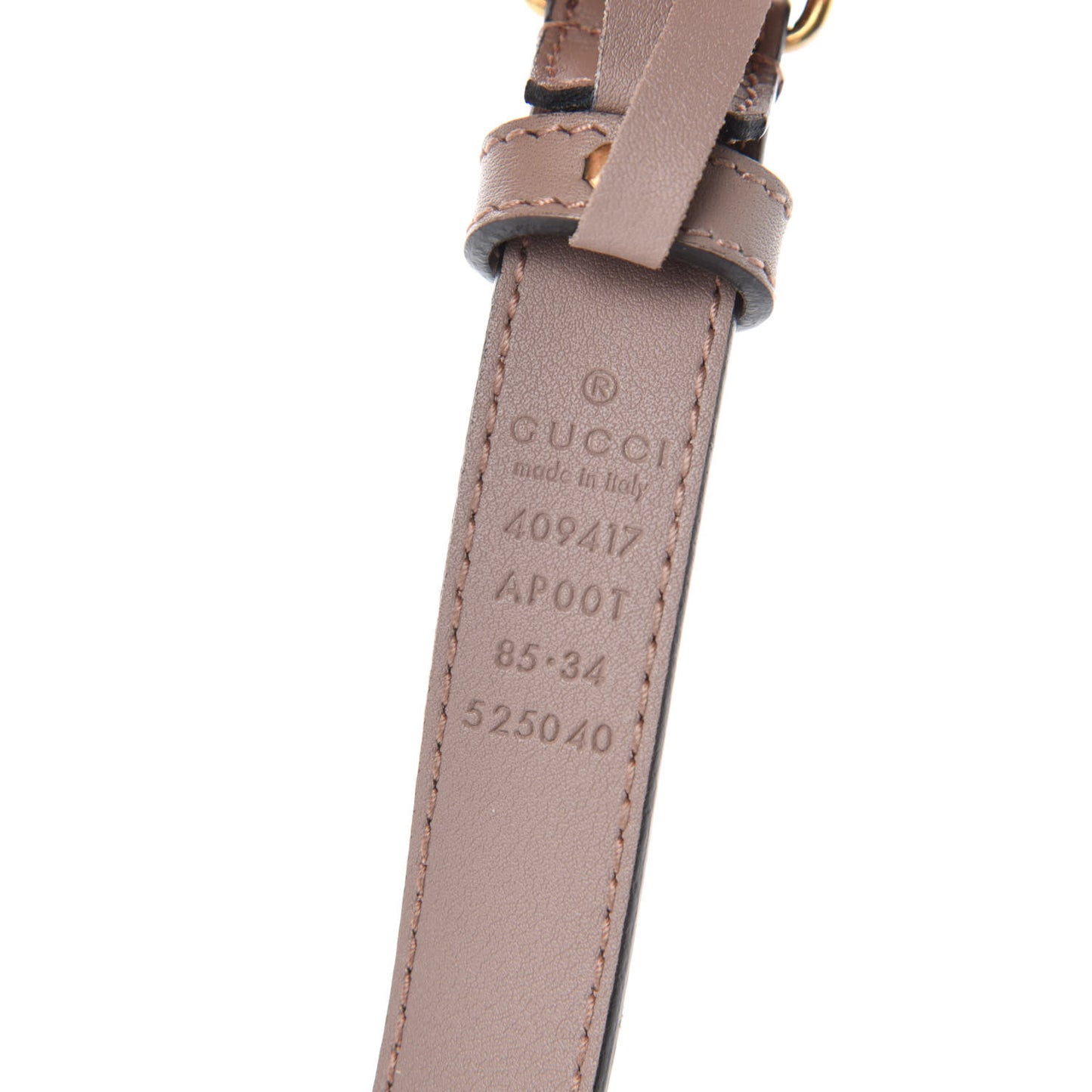 Calfskin Double G 20mm Belt 85 34 Porcelain Rose
