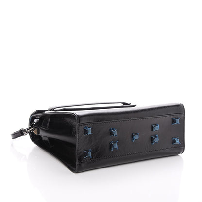 Valentino Garavani Craquele Calfskin Small My Rockstud Frame Bag Black 4 of 6