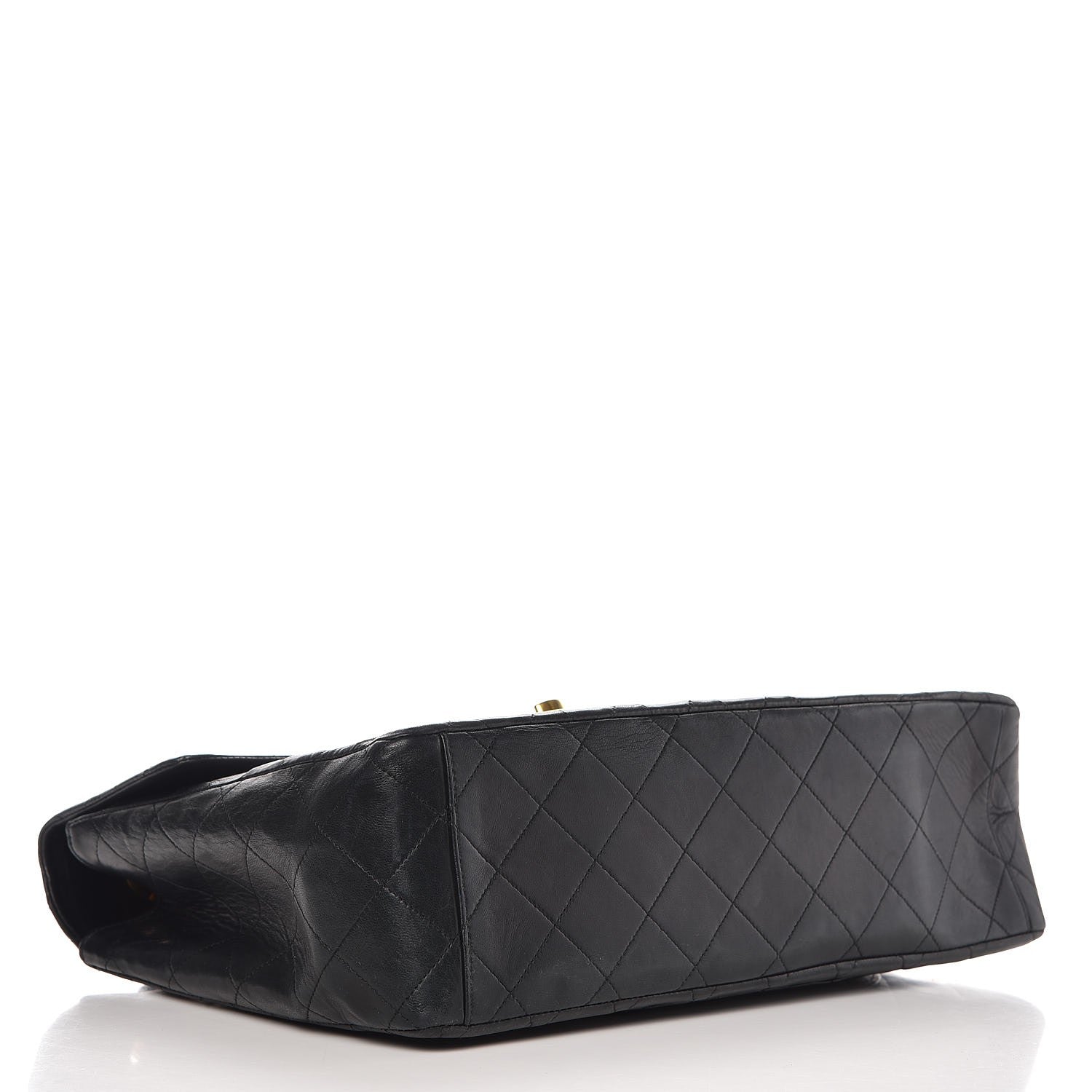 Chanel Lambskin Quilted XL Jumbo Single Flap Black 4 of 13