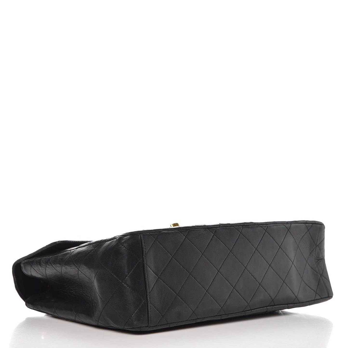 Lambskin Quilted XL Jumbo Single Flap Black