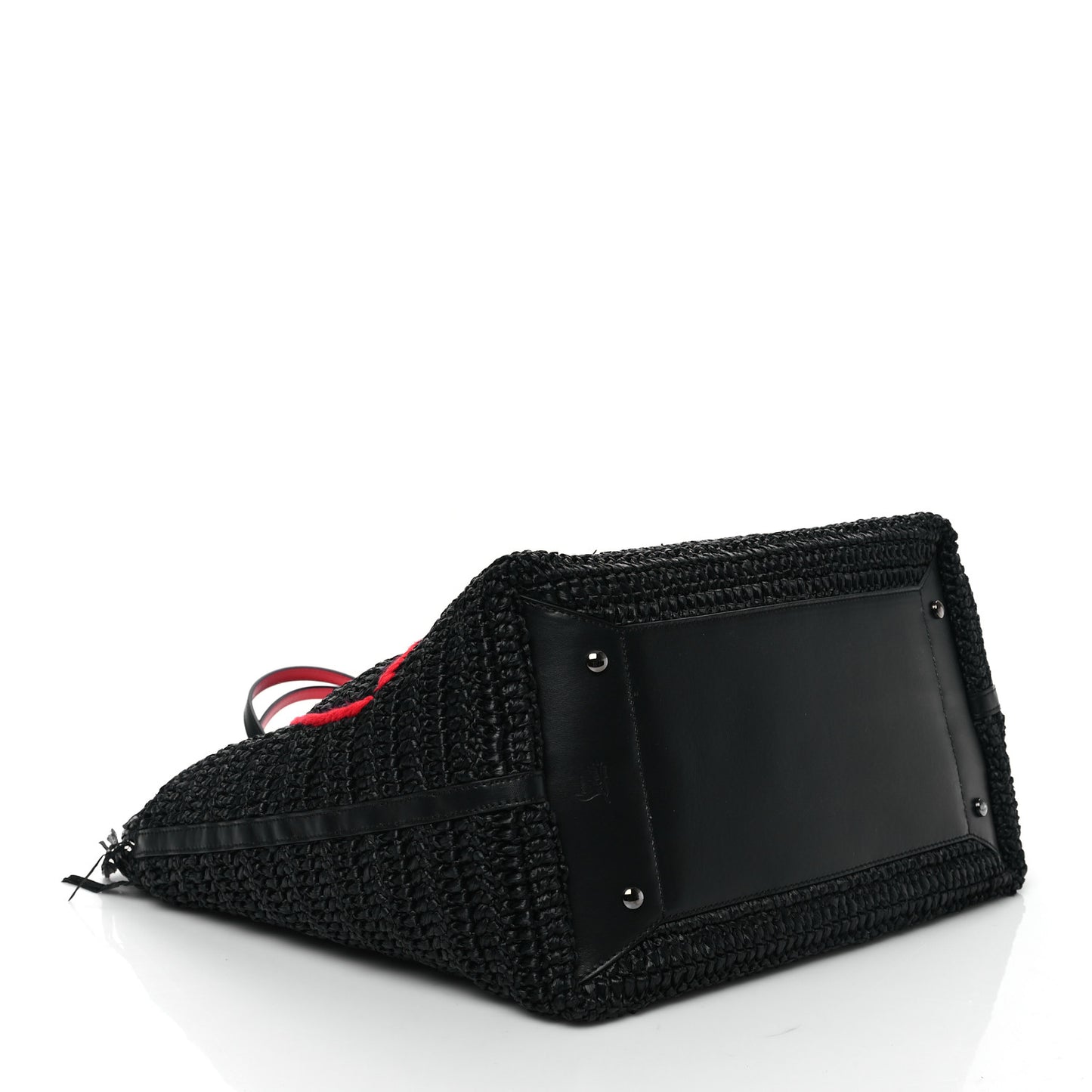 Raffia Medium Frangibus Starlight Tote Black