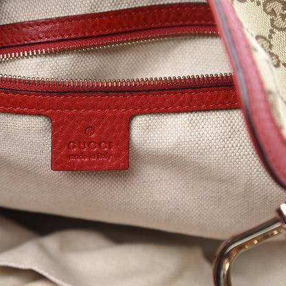 Gucci Monogram Medium Diana Bamboo Shoulder Bag Red 7 of 12