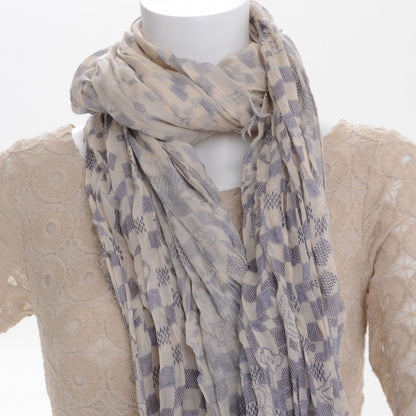 Louis Vuitton Cashmere Silk Damier Azur Stole 5 of 5