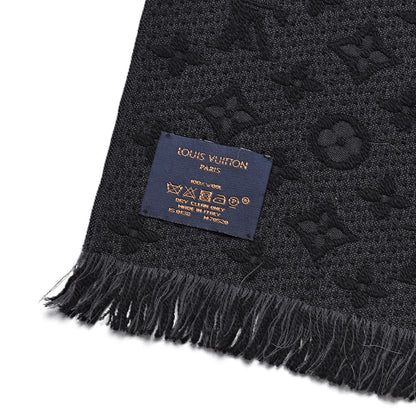 Louis Vuitton Wool Monogram Classic Scarf Black 4 of 4