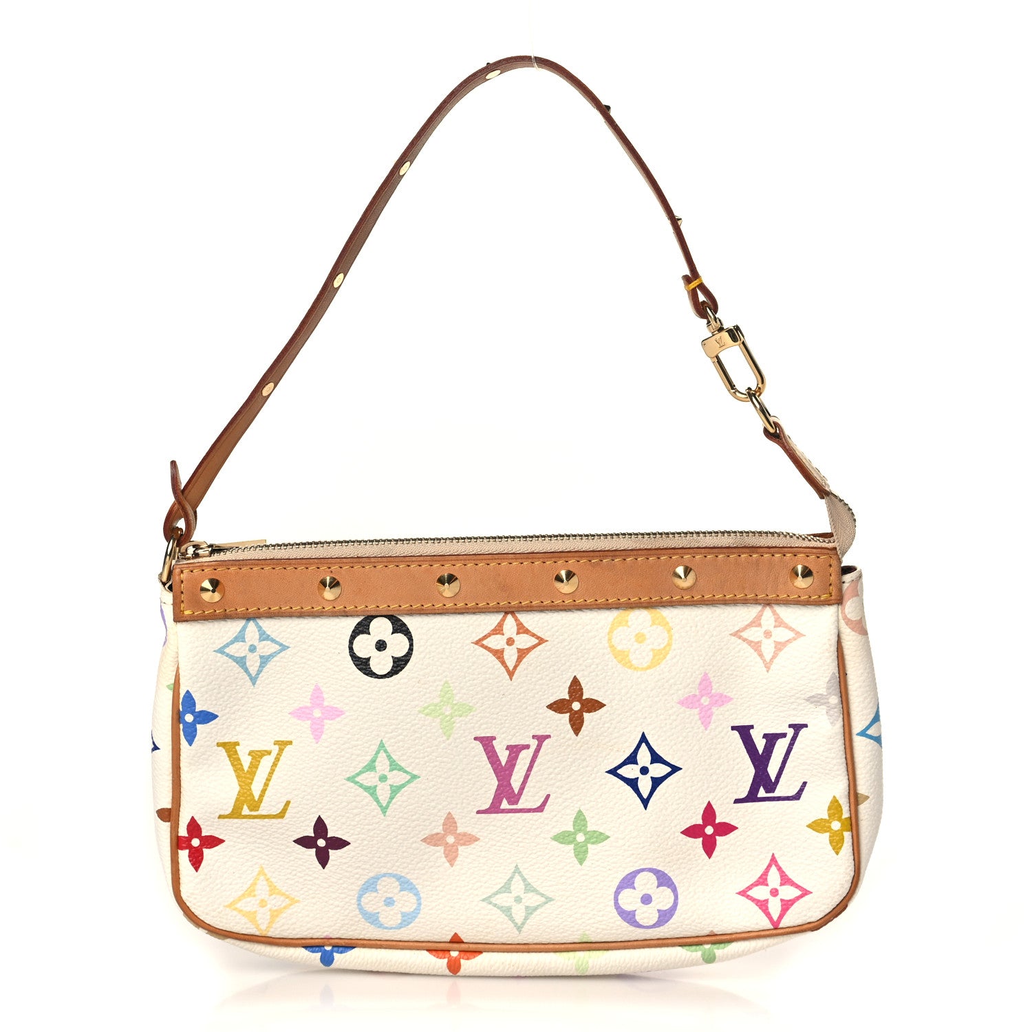 Louis Vuitton Monogram Multicolor Pochette Accessories White 1 of 8