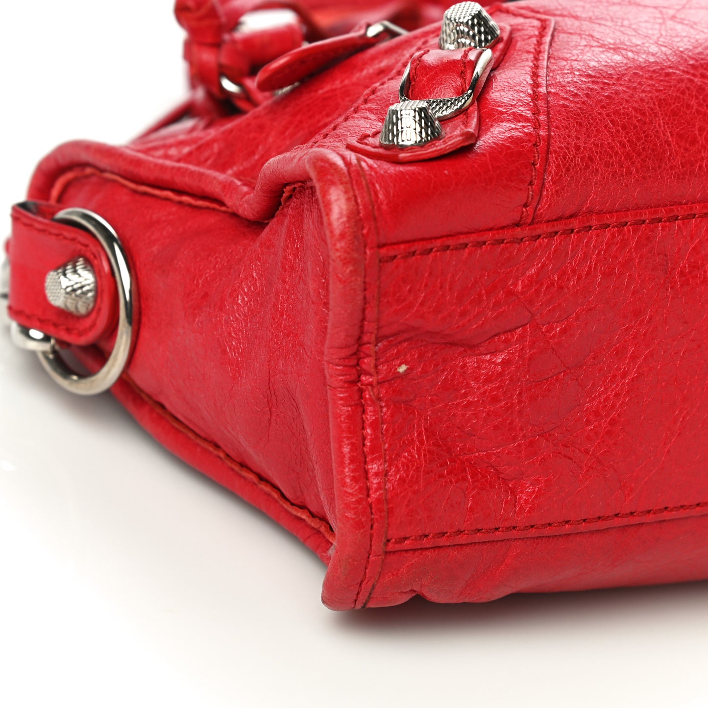 Agneau Giant 12 Silver Hardware Mini City Rouge Cardinal