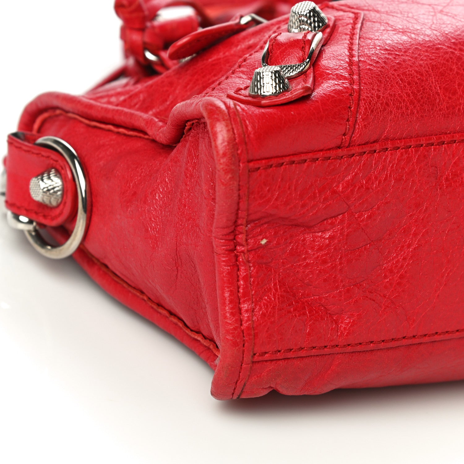 Balenciaga Agneau Giant 12 Silver Hardware Mini City Rouge Cardinal 9 of 25