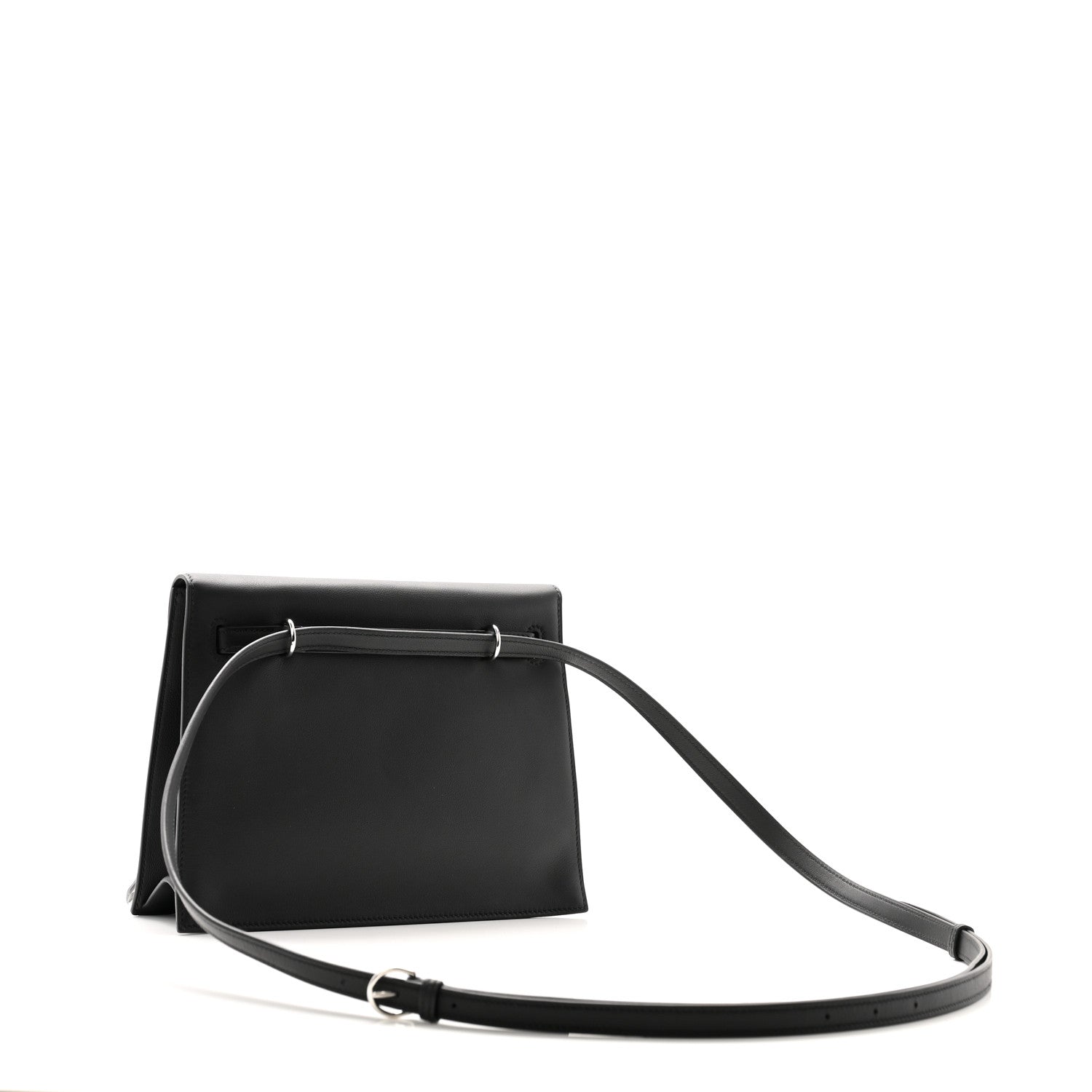 Hermes Swift Kelly Danse Anate Fringed Belt Bag Black 3 of 11