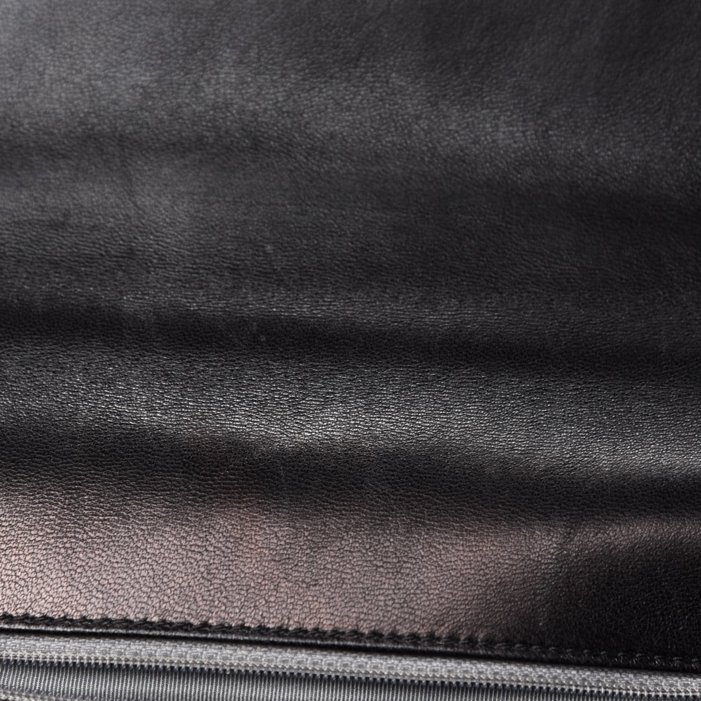 Lambskin Quilted Large Boy Flap Black