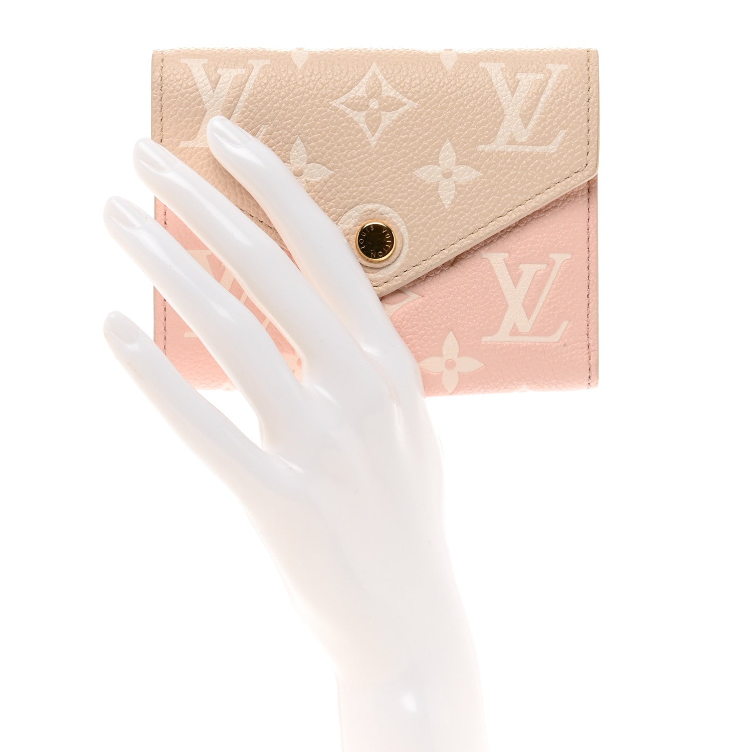 Louis Vuitton Empreinte Monogram Spring In The City Victorine Wallet Pink Beige Yellow 2 of 7