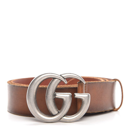 Gucci Cuoio Toscano Nickel Double Double G 40mm Belt 90 36 Cuir 1 of 7