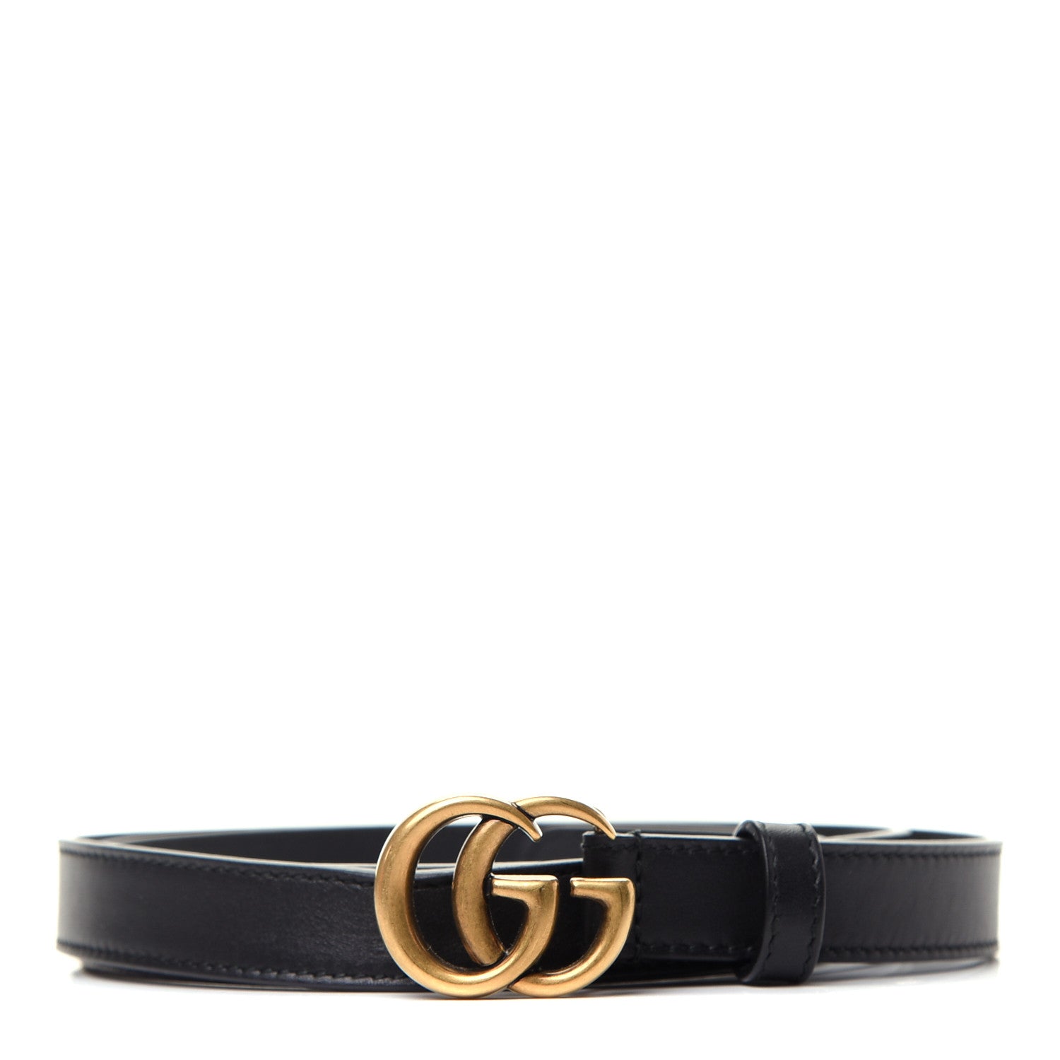 Gucci Calfskin Double G 20mm Belt 95 38 Black 1 of 6