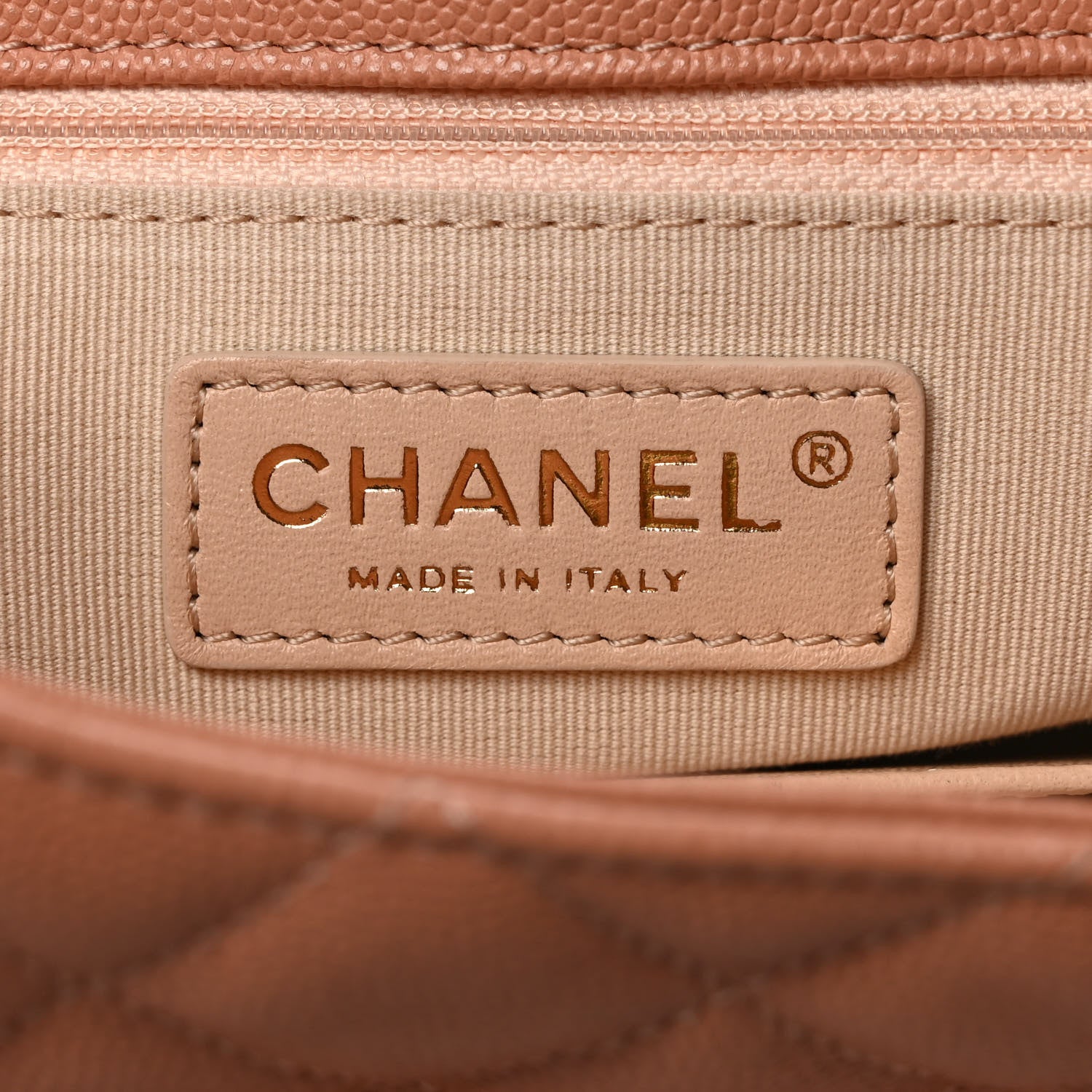 Chanel Caviar Quilted Wavy CC Hobo Beige 6 of 9