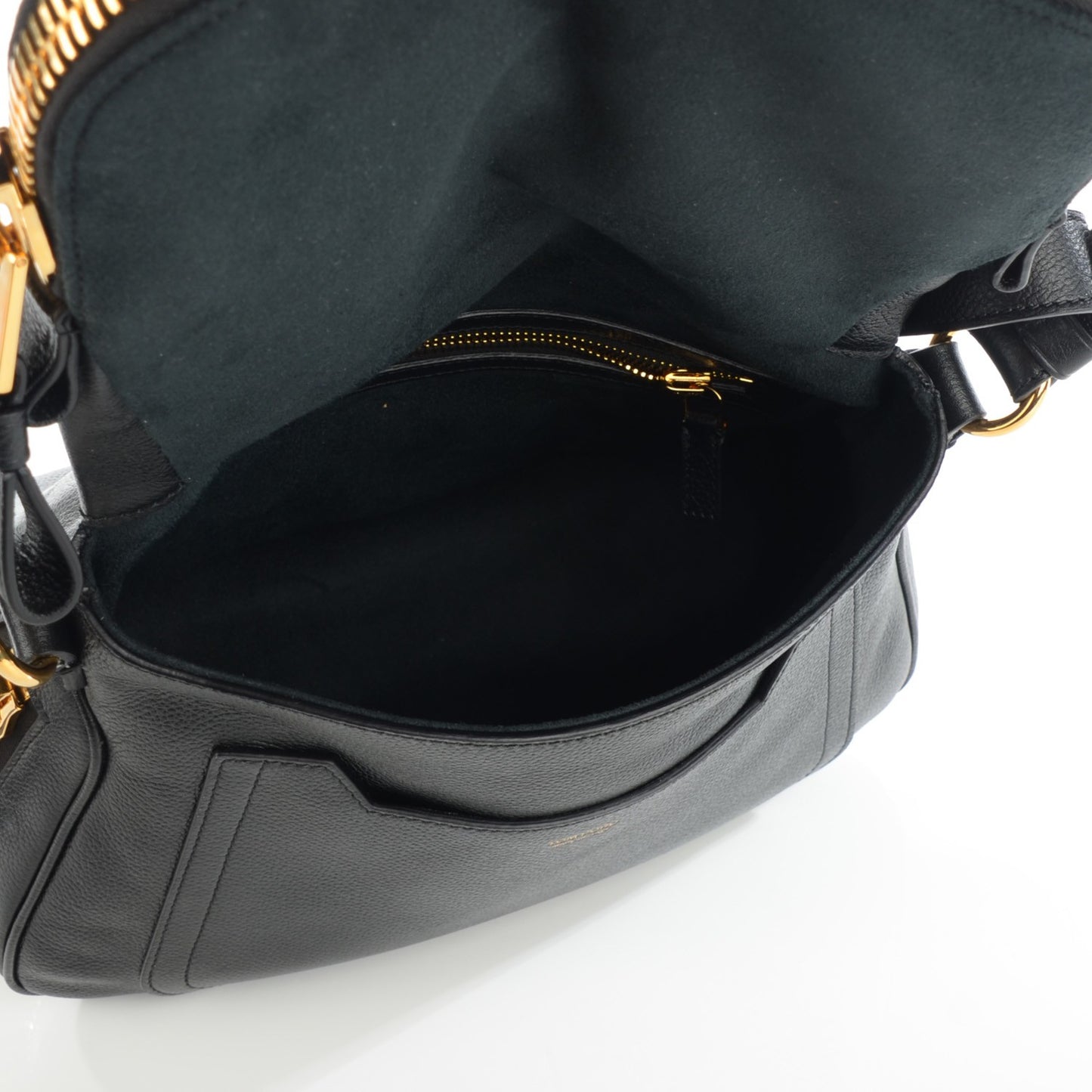 Grained Calfskin Medium Jennifer Crossbody Bag Black