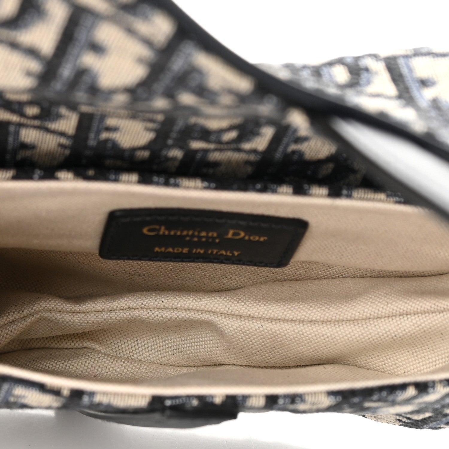 Christian Dior Oblique Mini Saddle Bag Blue 5 of 11