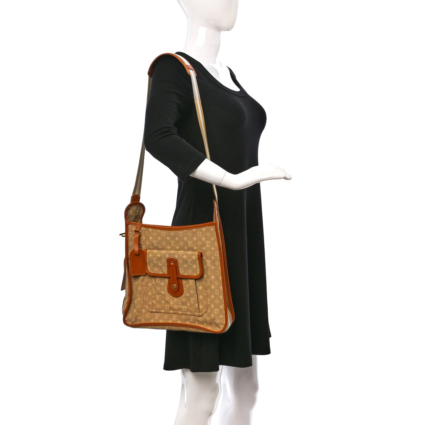 Mini Monogram Besace Mary Kate Beige