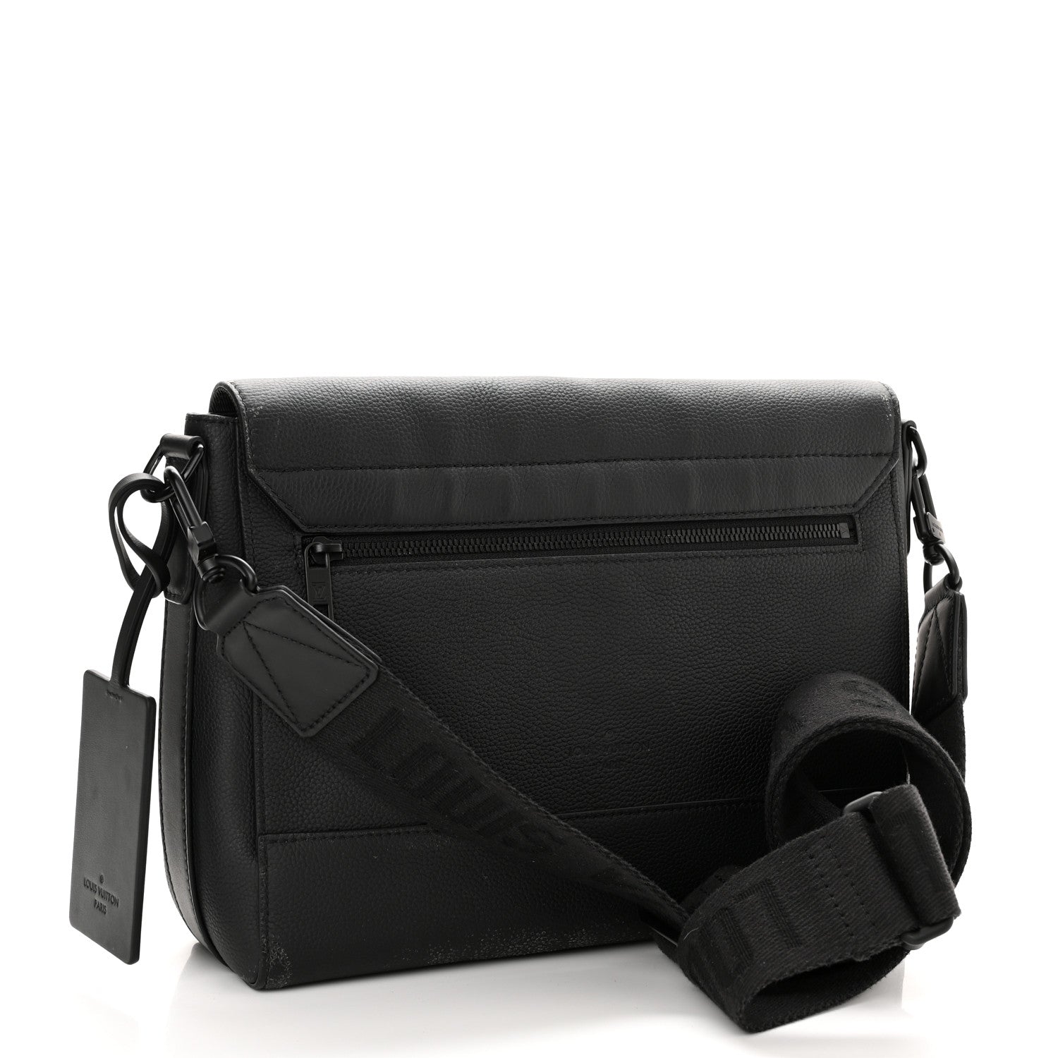 Louis Vuitton Calfskin Aerogram Messenger Black 3 of 11