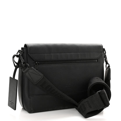 Louis Vuitton Calfskin Aerogram Messenger Black 3 of 11