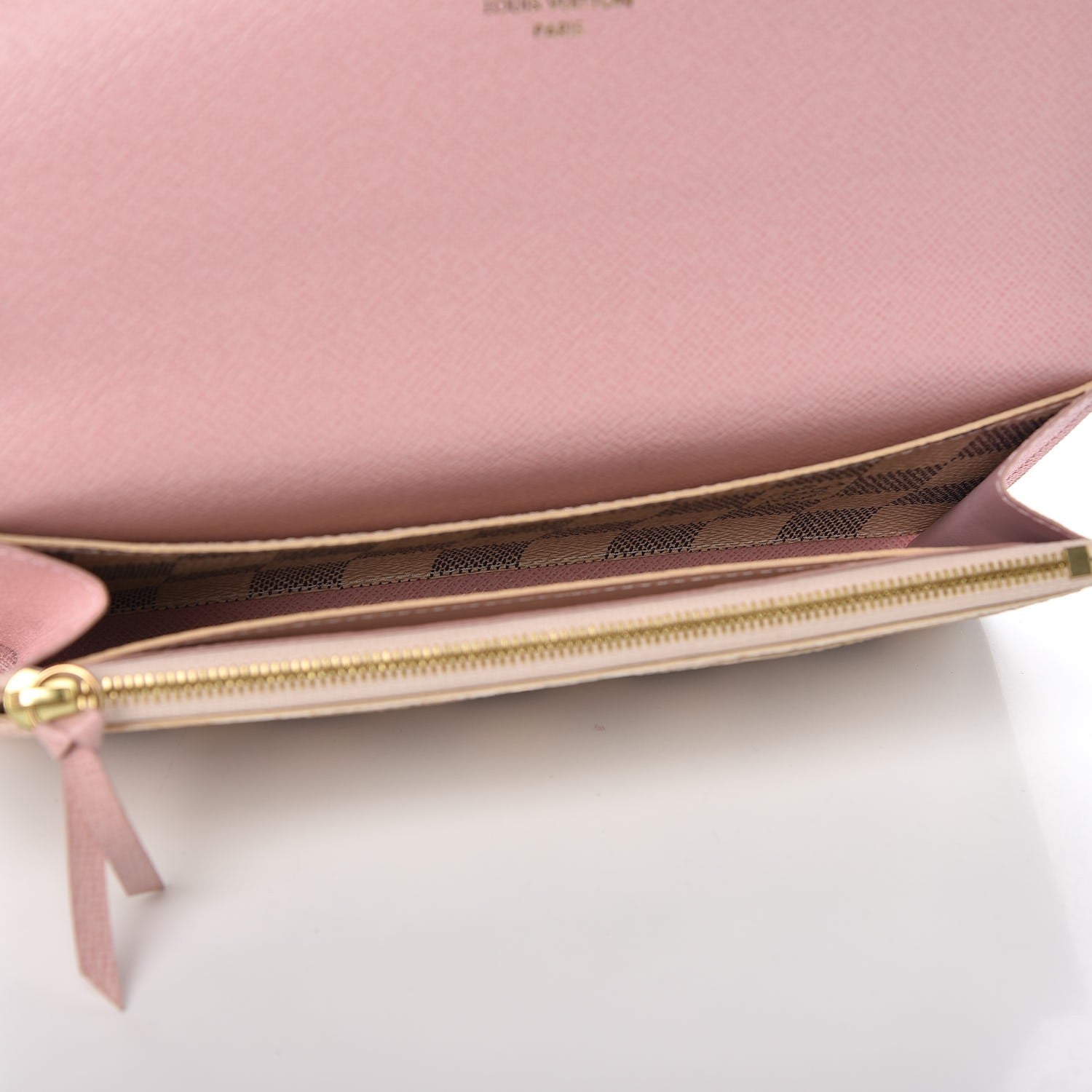 Louis Vuitton Damier Azur Emilie Wallet Rose Ballerine 5 of 7