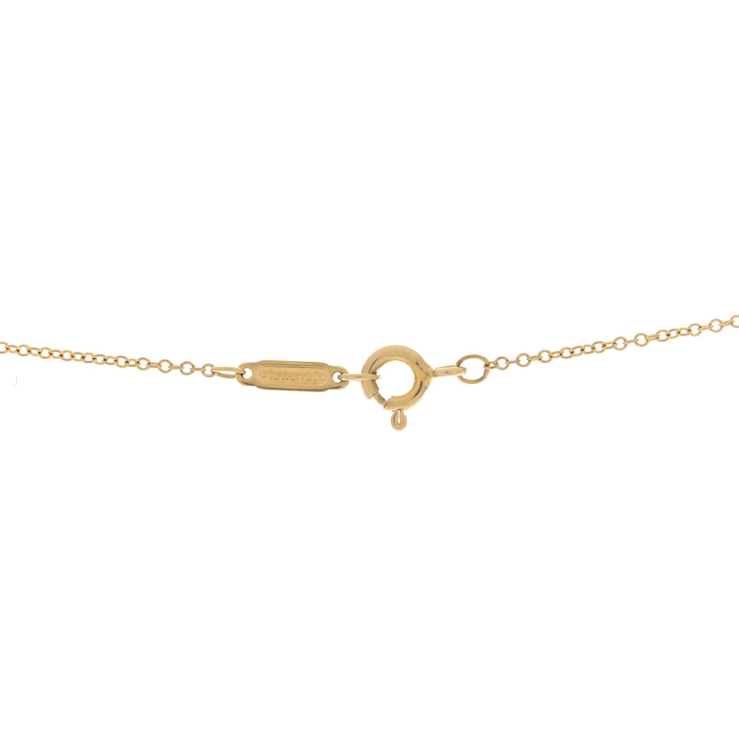 Tiffany 18K Yellow Gold Mini Heart Key Pendant Necklace 4 of 4